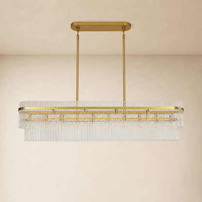 Virellune Glass Linear Chandelier 53.9"W