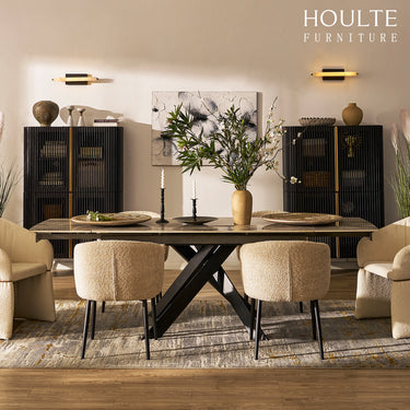 Labarthe Extended Rectangular Sintered Stone Dining Table 63"-95"