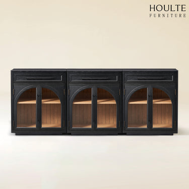 Alvar Arched 96" Oak Sideboard with Drawers(Set of 3)