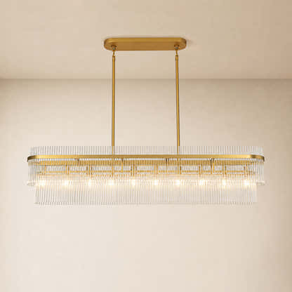 Virellune Glass Linear Chandelier 53.9"W