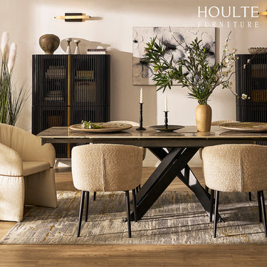 Labarthe Extended Rectangular Sintered Stone Dining Table 63"-95"