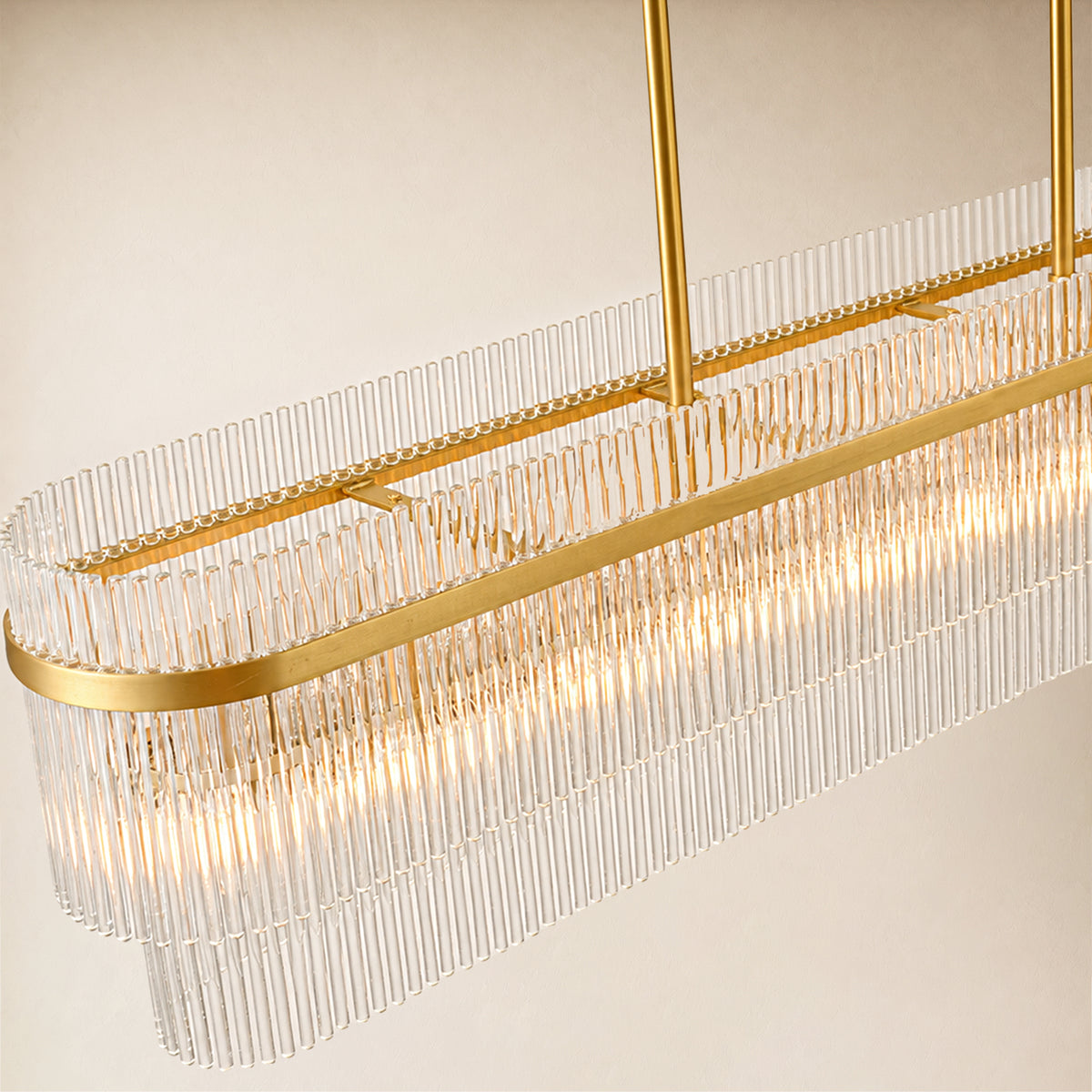 Virellune Glass Linear Chandelier 53.9"W