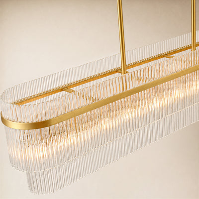 Virellune Glass Linear Chandelier 53.9"W
