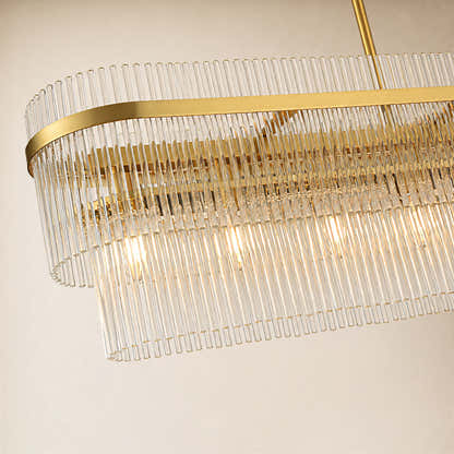 Virellune Glass Linear Chandelier 53.9"W