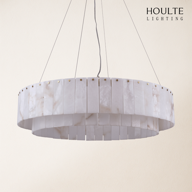 Sawyer Alabaster Round Chandelier 31.5''