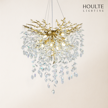 Frostleaf Crystal Grand Cascade Branches Chandelier 24''