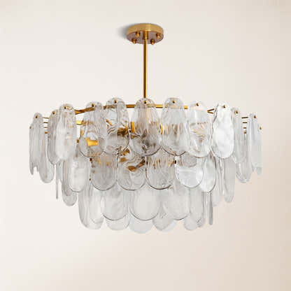 Elaris Glass Cloud Tiered Chandelier 32"D
