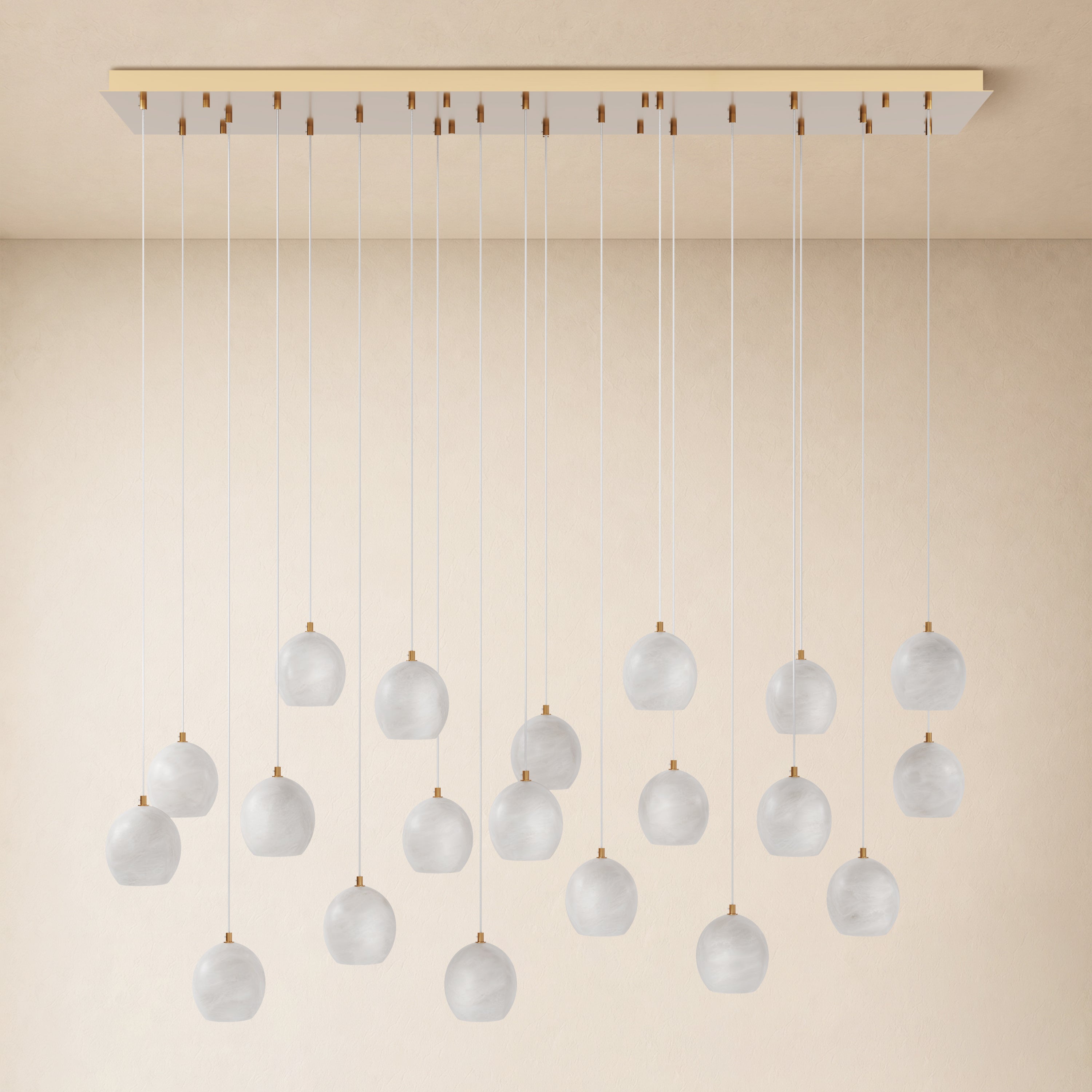 Quorvyn Resin Globe Linear Chandelier 