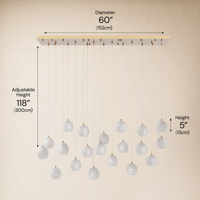 Quorvyn Resin Globe Linear Chandelier 