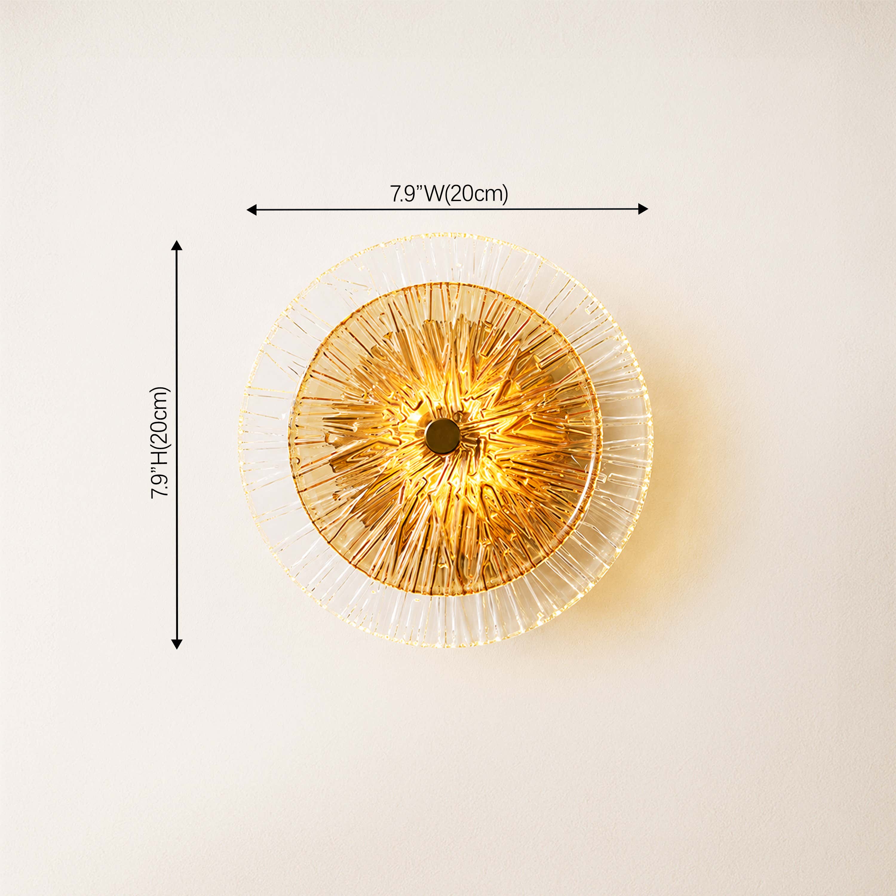 Auriotus Glass Lotus Leaf Wall Sconce