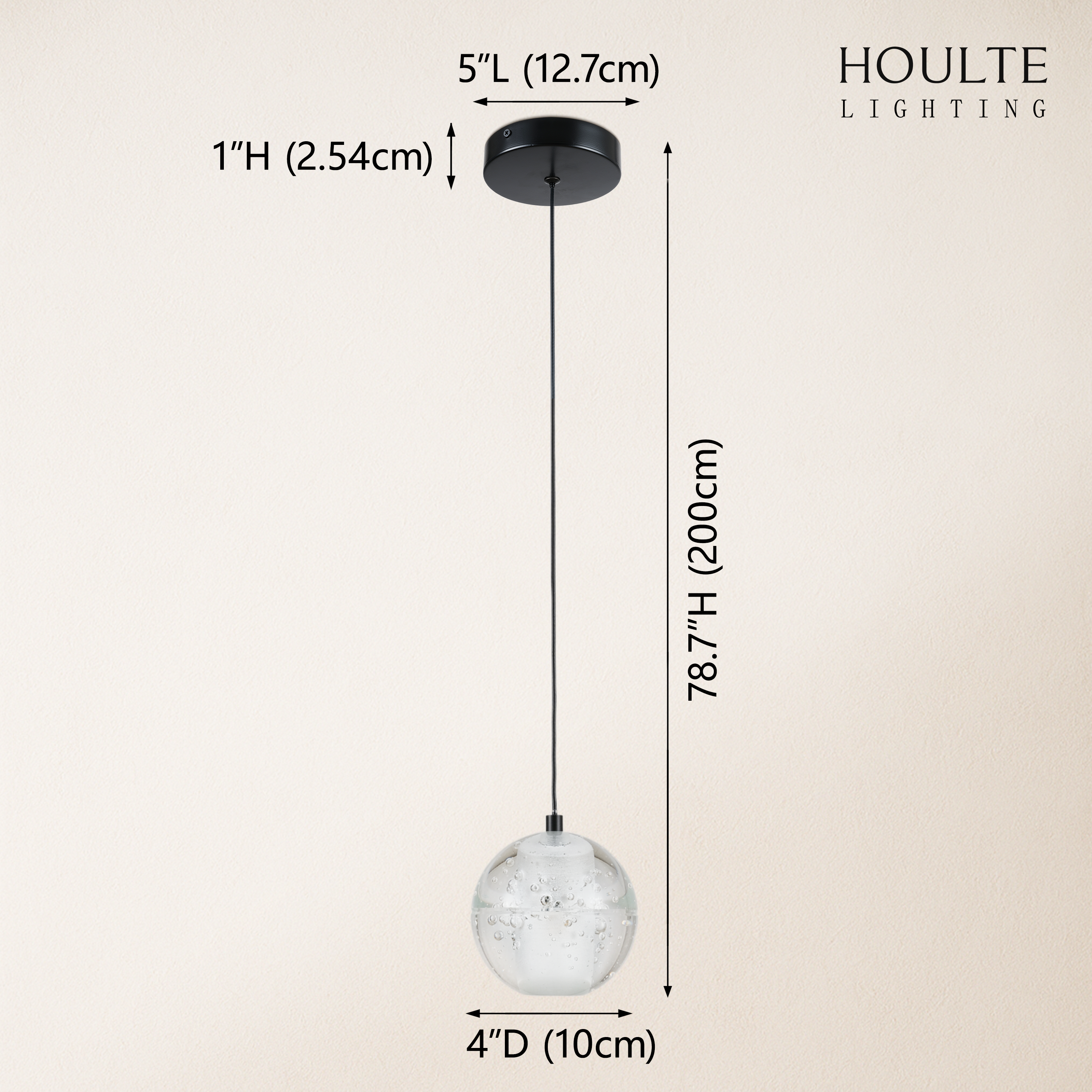 Pearl Ball Ceiling Pendant 4"D