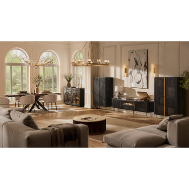Ewan Oak Media Console 80"W
