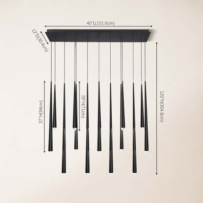 Anthropology Rectangle Crystal Pendant 40"W