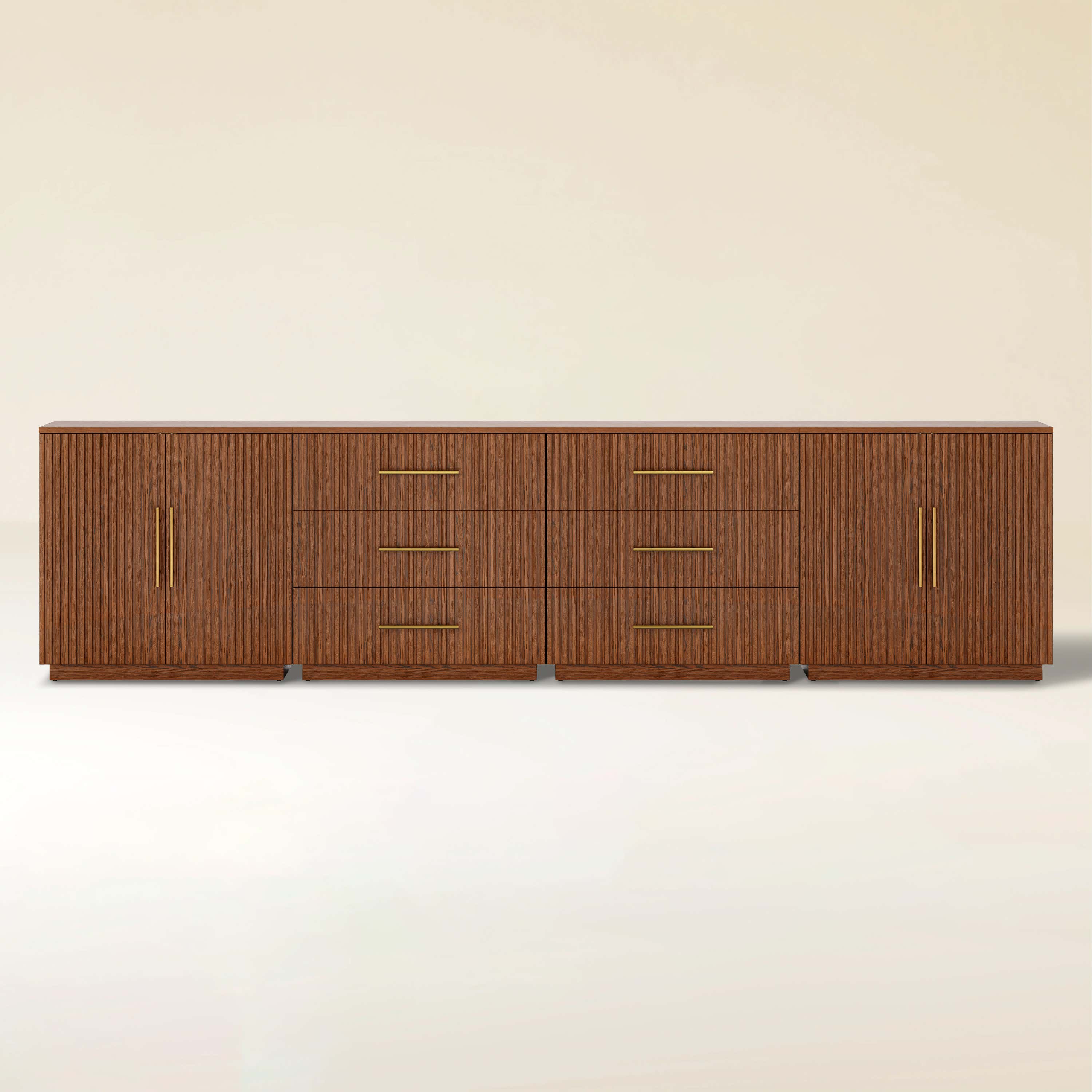 Holt Oak Modular Media Console (Set of 4)