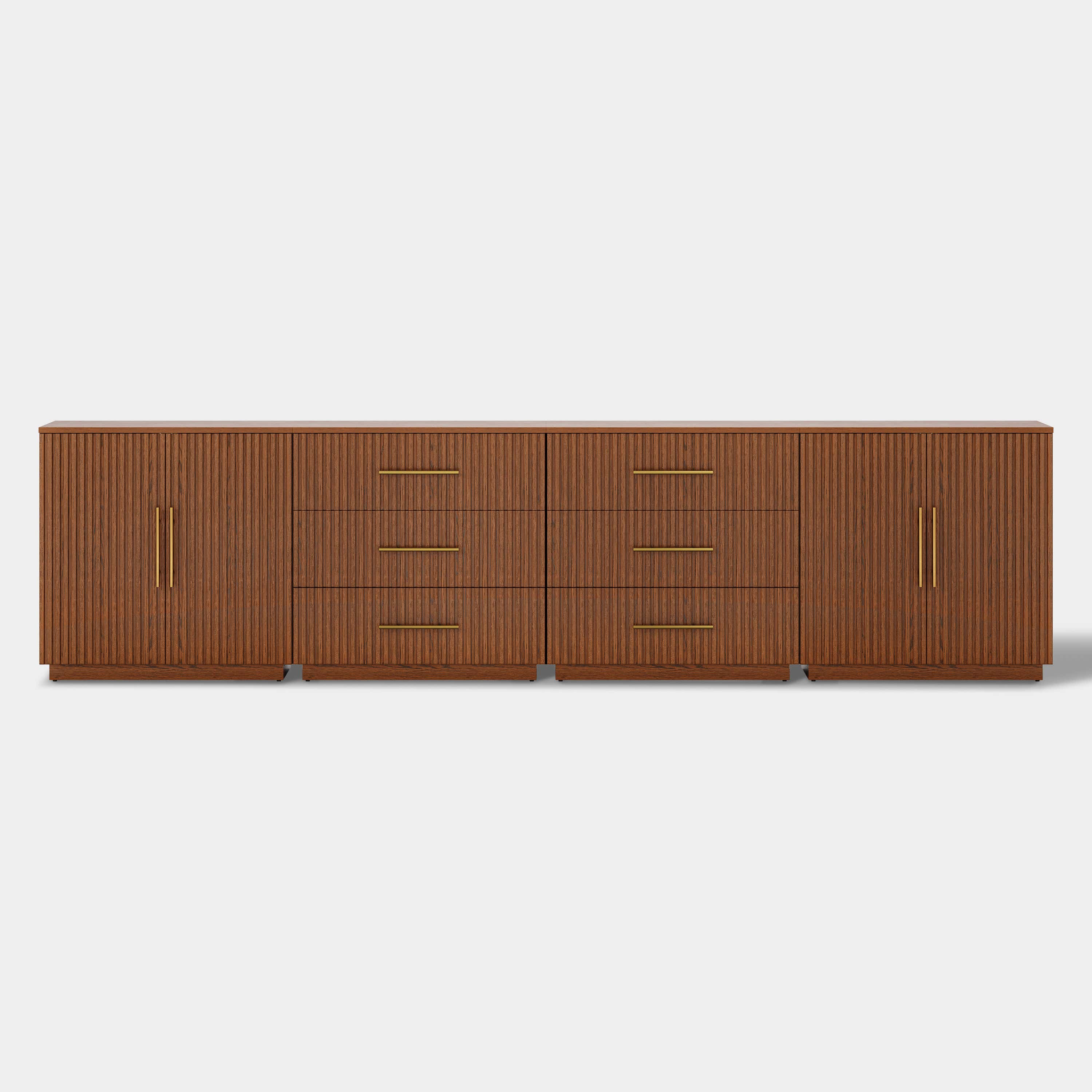 Holt Oak Modular Media Console (Set of 4)
