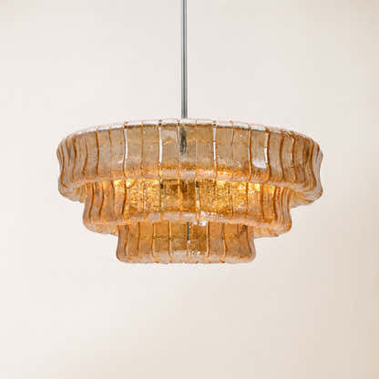 Wlass Art Glass Round Chandelier