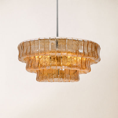 Ondalia Art Glass Round Chandelier