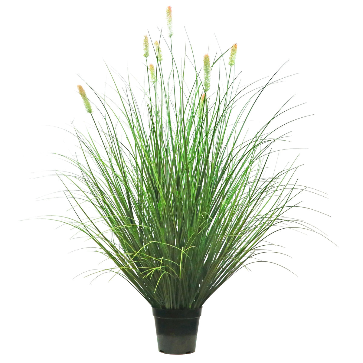 Artificial 8-Head Short Pine Grass with Curved Onion Grass Bonsai 43"H
