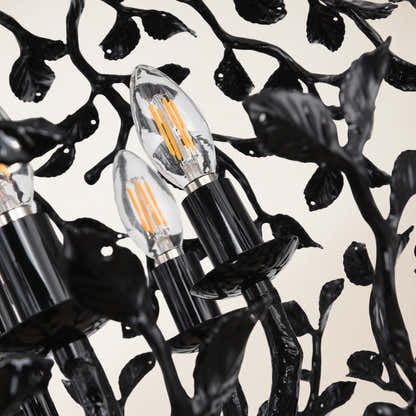 Elara Black Spherical Cage Chandelier 22"D