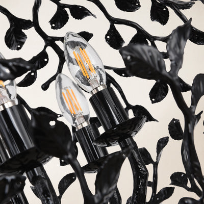 Elara Black Spherical Cage Chandelier 22"D