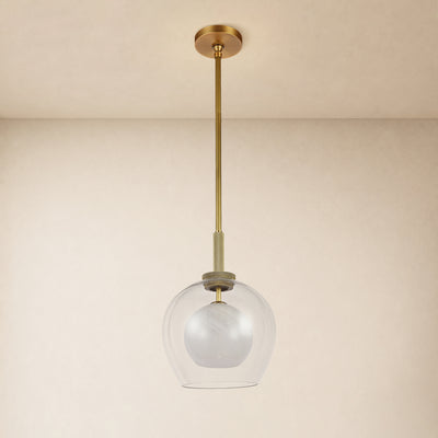 Maren Glass Globe Pendant 10"D