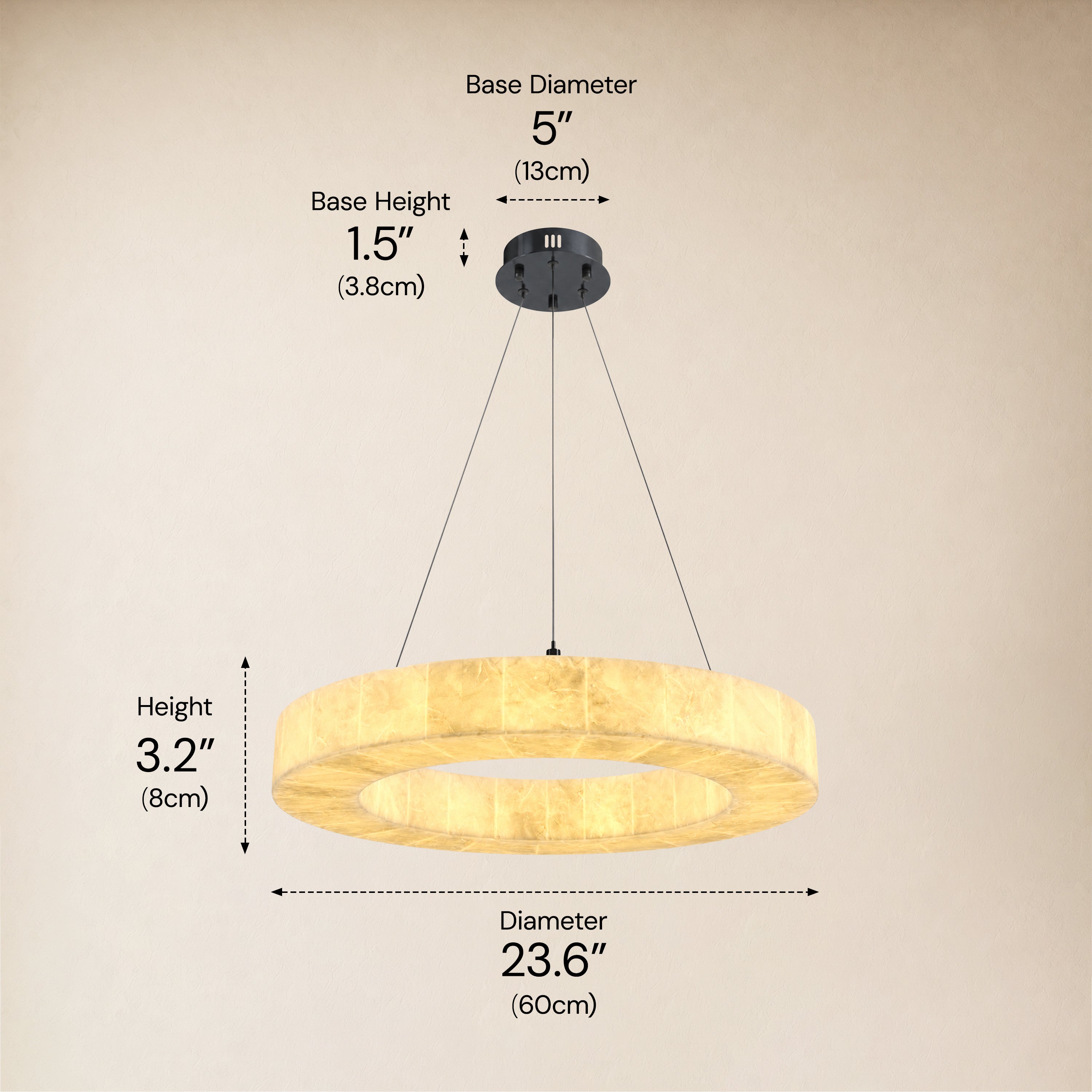 Soluna Alabaster Custom Round Chandelier
