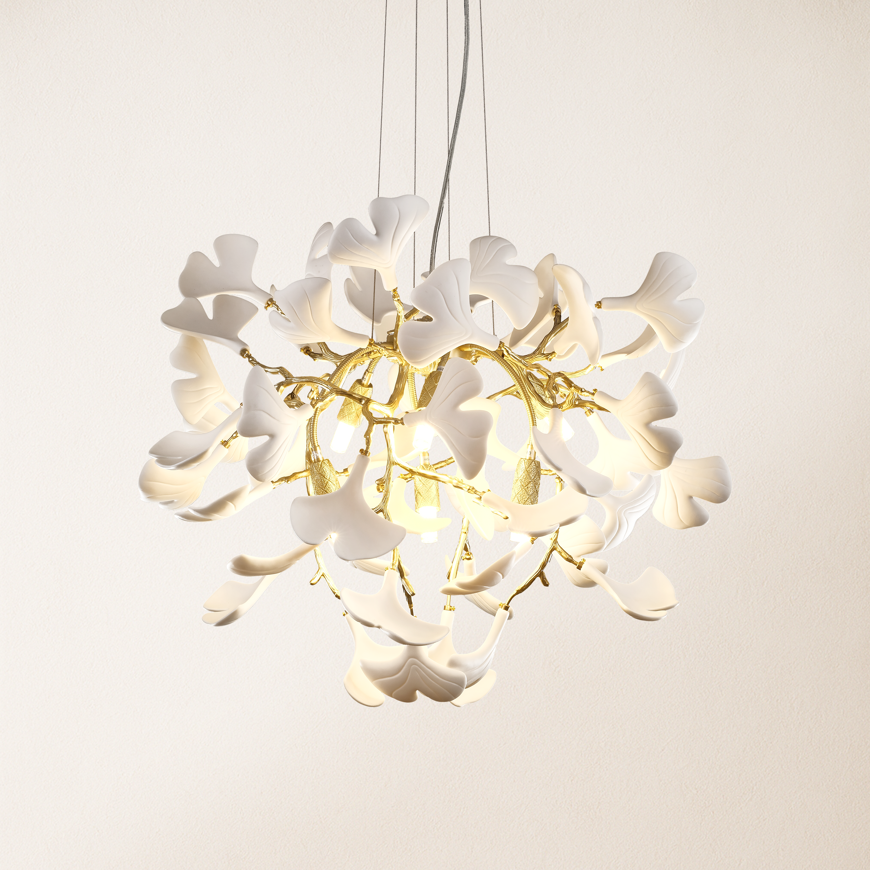 Twilight Branches Ceramic Glow Round Chandelier 23.6"D