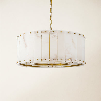 Nivislight Alabaster Round Chandelier 24"