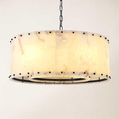 Nivislight Alabaster Round Chandelier 24"