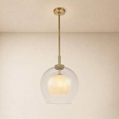 Maren Glass Globe Pendant 14"D