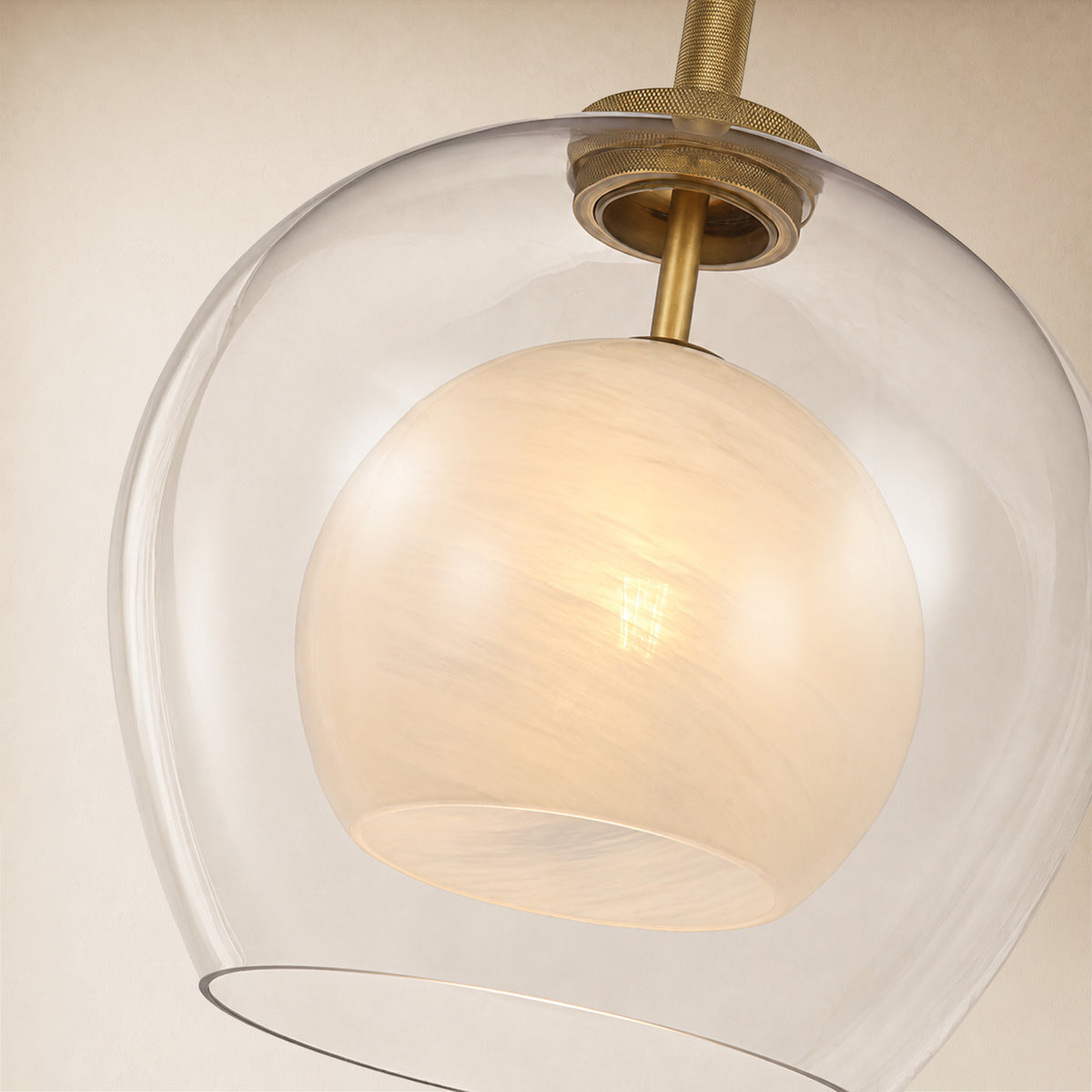 Maren Glass Globe Pendant 10"D