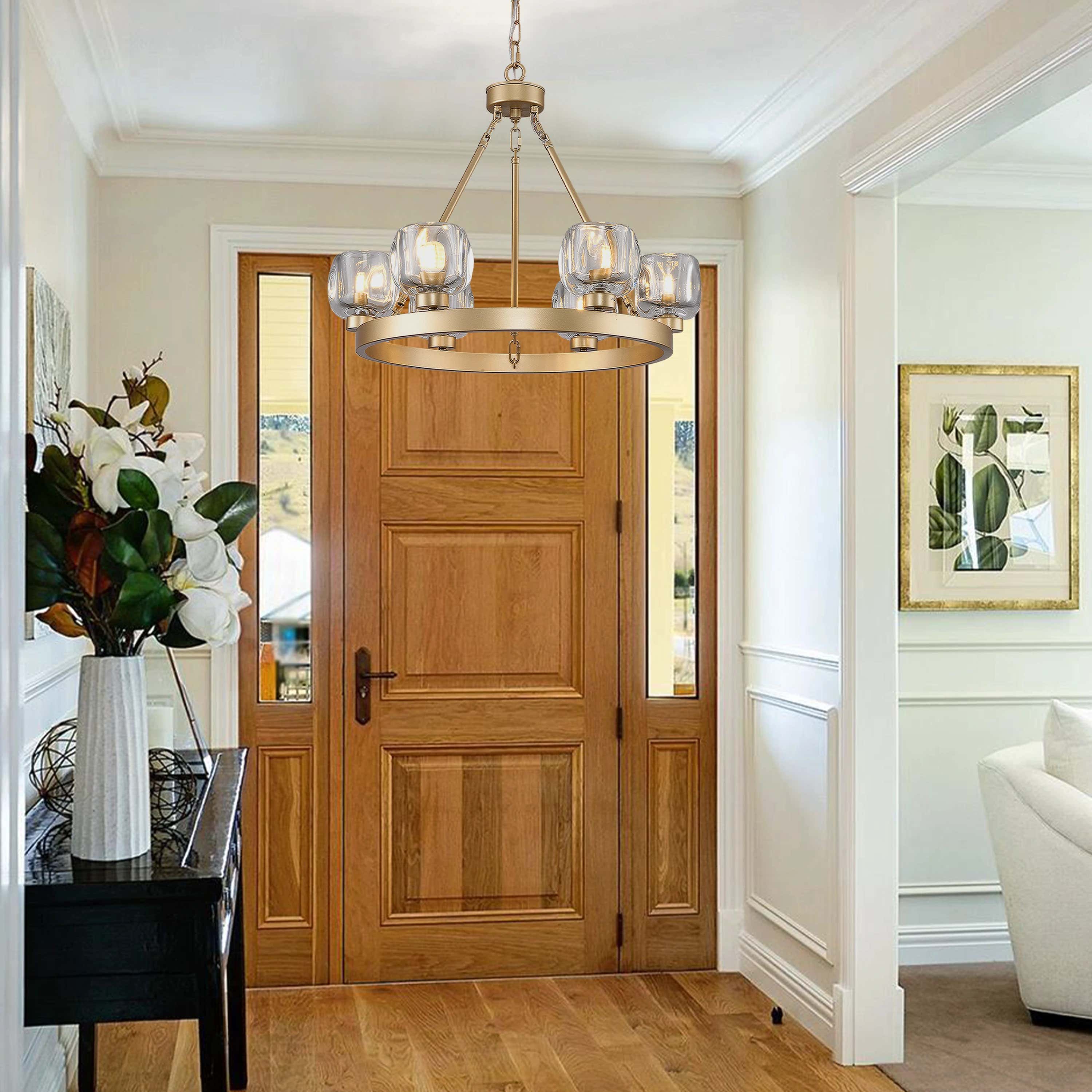 Vellum Round Chandelier 24"D