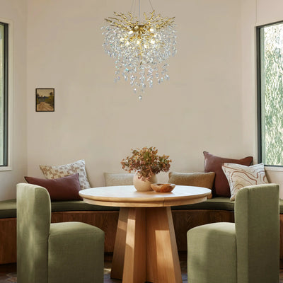 Frostleaf Crystal Grand Cascade Branches Chandelier 24"D