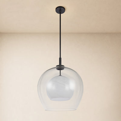 Maren Glass Globe Pendant 18"D