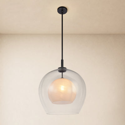 Maren Glass Globe Pendant 18"D