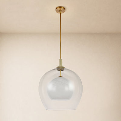 Maren Glass Globe Pendant 18"D