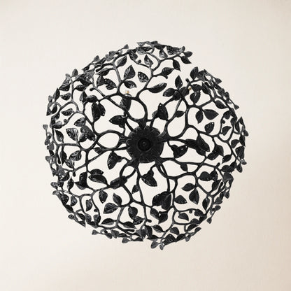 Elara Black Tree Branch Semi Flush Mount Chandelier 25.5"D