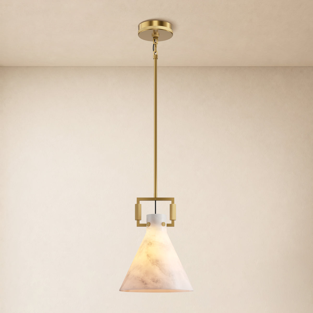 Lioren Resin Cone Pendant Light 10.2"D