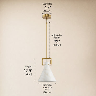 Lioren Resin Cone Pendant Light 10.2"D