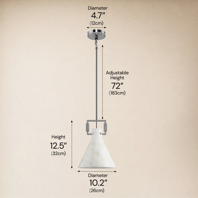 Lioren Resin Cone Pendant Light 10.2"D