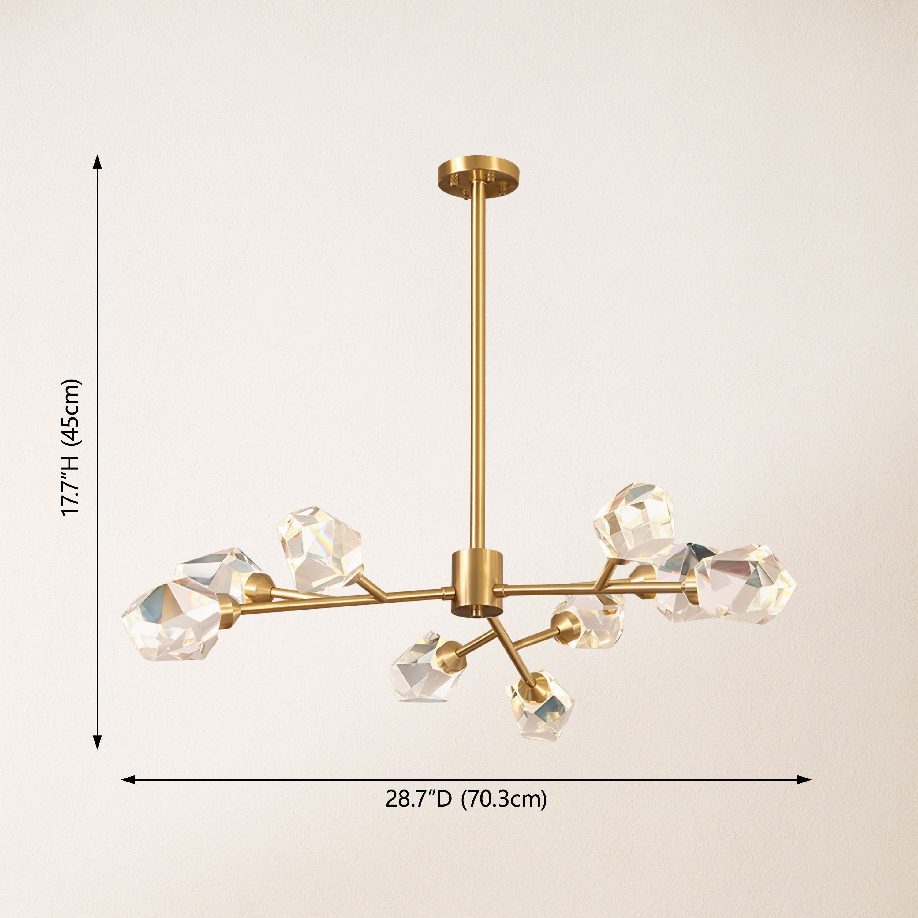 Aurelium Nova Crystal Linear Chandelier
