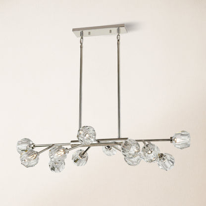 Parisian Crystal Linear Chandelier 48"L