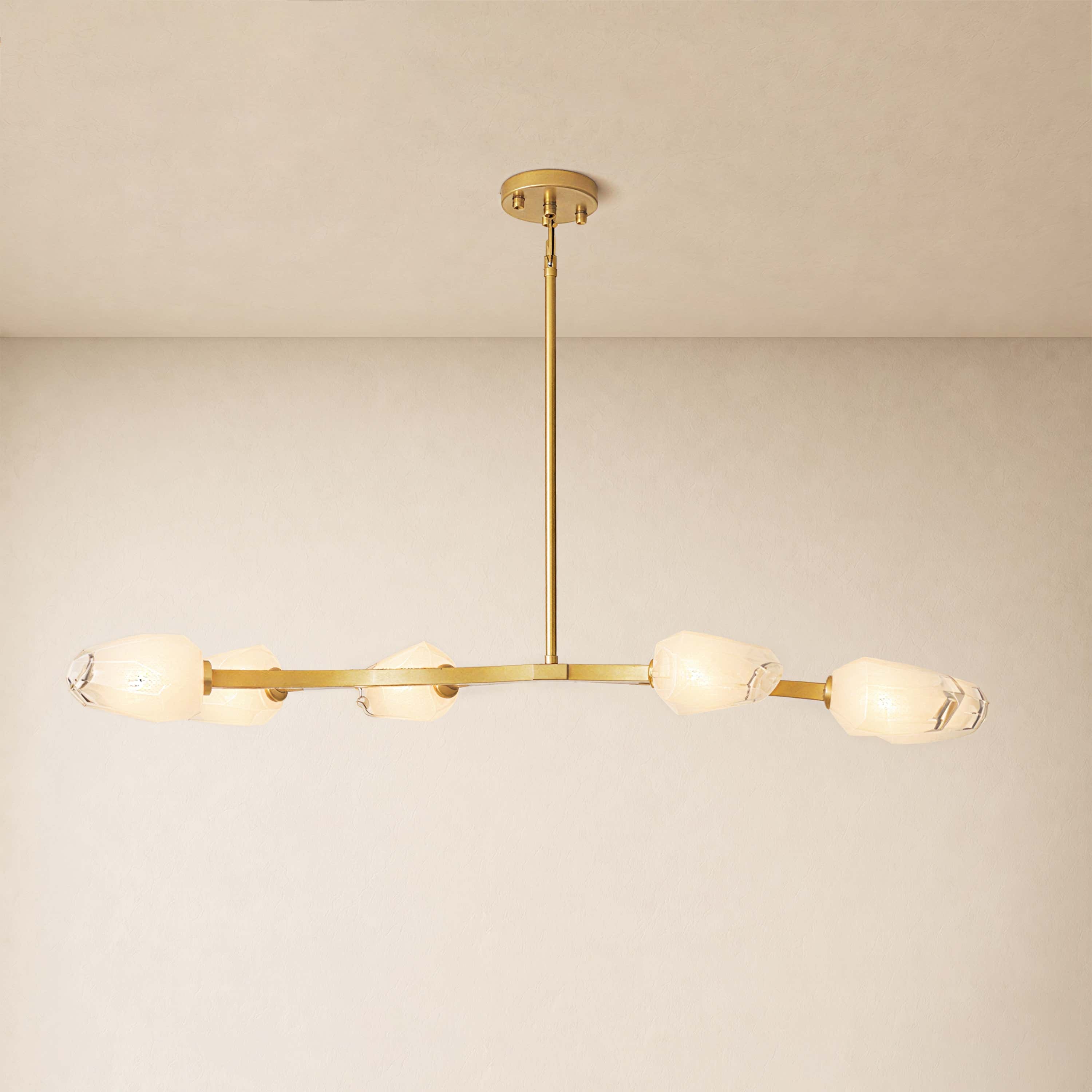 Solenne Cloud Glass Linear Chandelier 40"W
