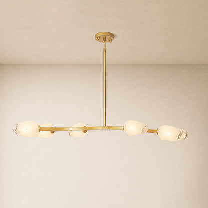 Solenne Cloud Glass Linear Chandelier 40"W