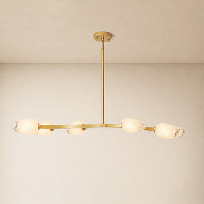 Solenne Cloud Glass Linear Chandelier 40"W