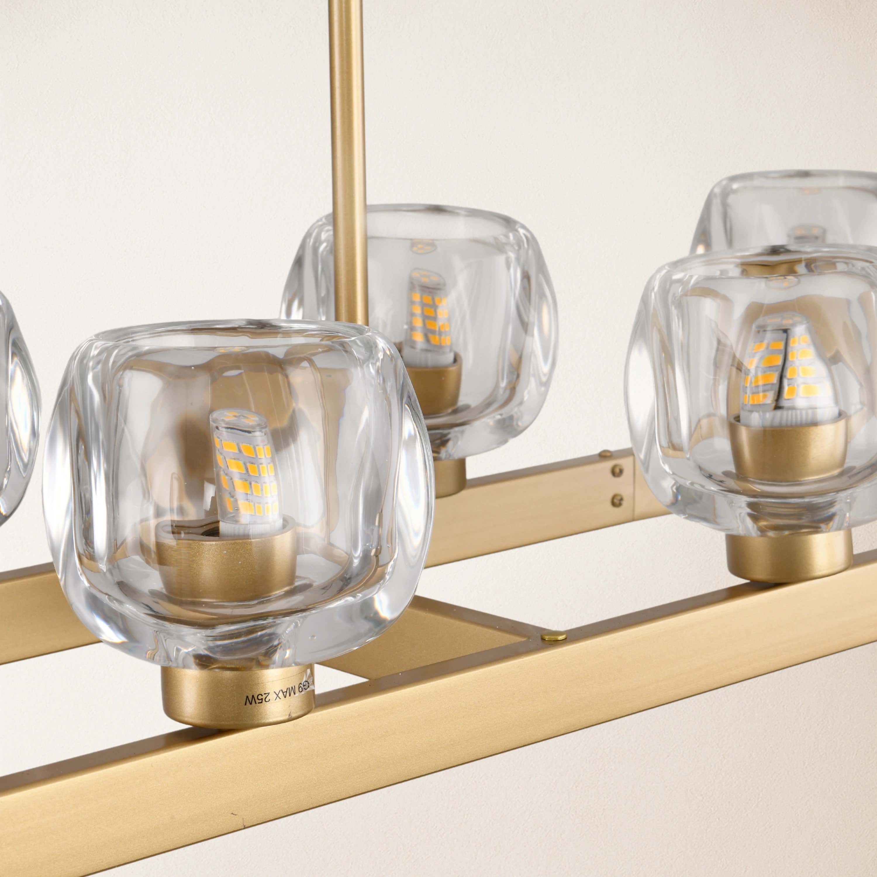 Vellum Rectangular Chandelier 59"W