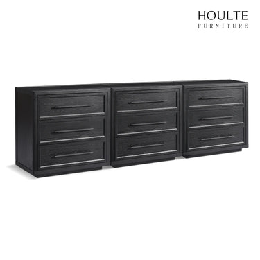 Alvar 96″ Oak 9-Drawer Chest(Set of 3)