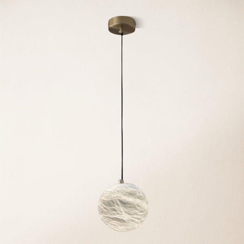 Nami Alabaster Global Ball Pendant Light 6"D