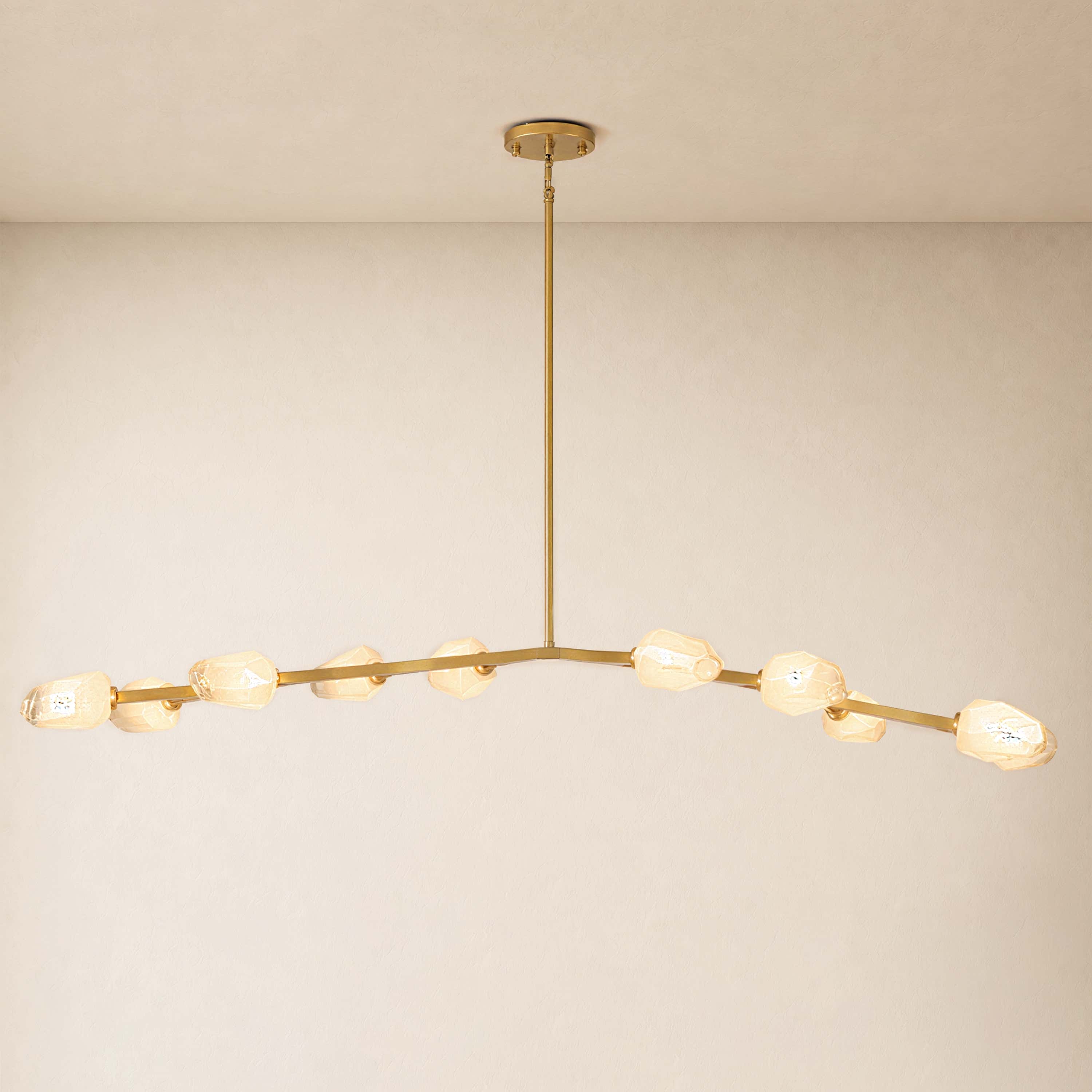 Solenne Cloud Glass Linear Chandelier 70"W