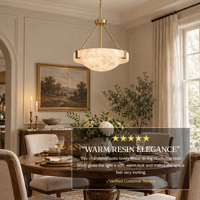 Noverelle Resin Dome Chandelier 18"-30"D